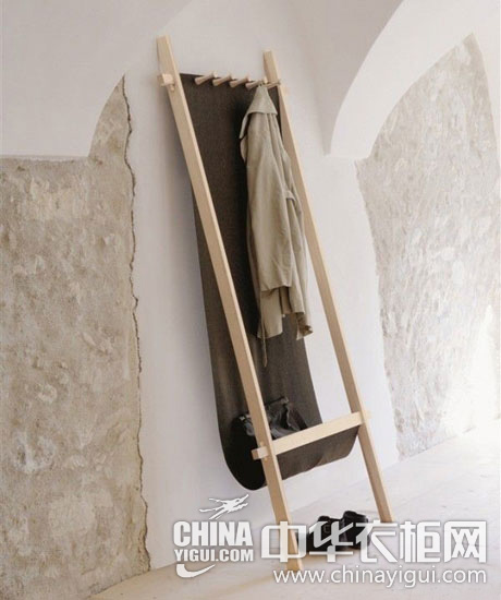 家庭收纳必备利器 个性创意木质衣帽架-中华衣
